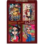 Magnolia - Puzzle 4x260 Romi Lerda: Alice - Harley - Catrina - The Brunette - 260 piese