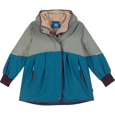 Finkid Детско палто Finkid Kid's Aina Mukka Coat - Vetiver / Plum - размер 90/100 (703-2864-0912)