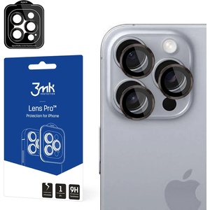3mk Protection Протектор - Камера за iPhone 16 Pro / iPhone 16 Pro Max - 3mk - Защита на лещите Pro - Титаниево Сив