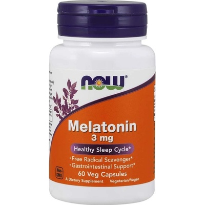Now Foods Now Melatonin 3 mg 60 rostlinných kapslí