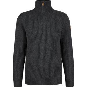 Fjällräven Мъжки вълнен пуловер Fjällräven Övik Half Zip Knit Jumper - Dark Grey - размер XXL (005-6745-0115)