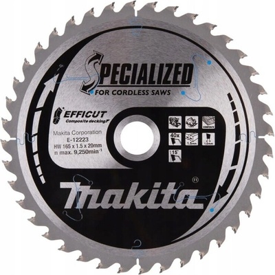 MAKITA E-12223 Efficut T.C.T. PILOVÝ KOTOUČ na MDF desky 165x20 40 zubů