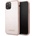 GUESS Iridescent Leather Hard Case - дизайнерски кожен кейс за iPhone 11 Pro (розов)