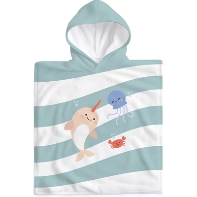 Miniland Пончо за баня Miniland - Райе, 65 x 65 cm (89674)