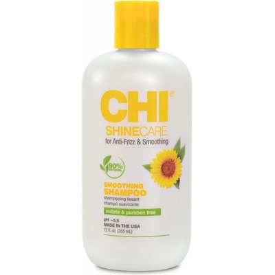 CHI ShineCare Smoothing Shampoo Antifrizz - uhladzujúci šampón s leskom - anti-frizz efekt 355 ml