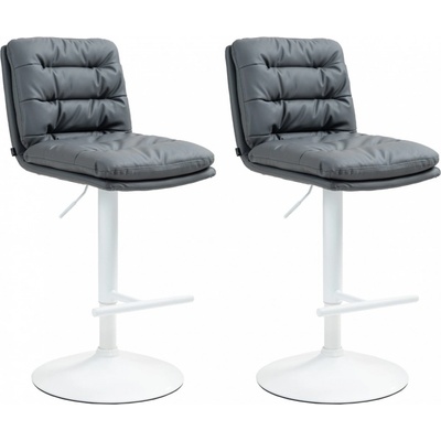 Design-Shop Damar koženka Šedá / bílá 2 ks