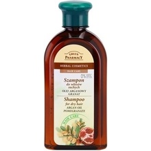 Green Pharmacy Hair Care Argan Oil & Pomegranate šampon pro suché vlasy 0% Parabens Artificial Colouring SLS SLES 350 ml