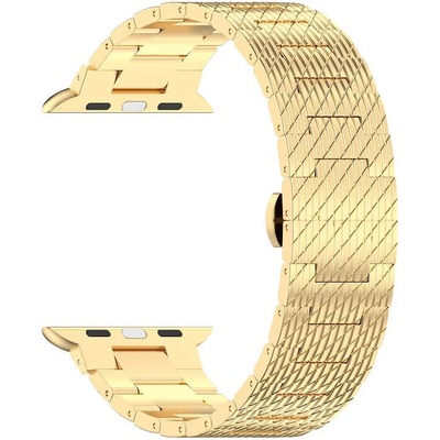 Techsuit Стоманена каишка за Apple Watch 38мм, 40мм, 41мм, 42мм (2024) - Techsuit Stainless Steel Watchband (златист) (W052 (KF2324408))