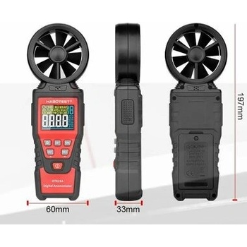 Habotest HT625B Digitálny anemometer - meranie rýchlosti vetra / USB (HT625B)