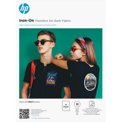 HP a/4 стикери за отпечатване за тъмни материали - 10 листа 8l1u7a