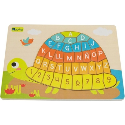 ANDREU Toys Пъзел с букви и цифри Andreu Toys - Костенурка (16243)