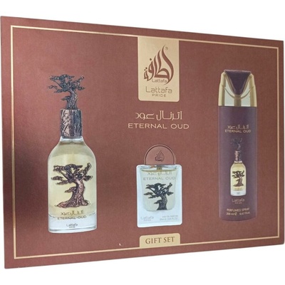 Lattafa Pride Eternal Oud EDP 100 ml + Eternal Oud EDP 20 ml + deodorant s parfumáciou 200 ml