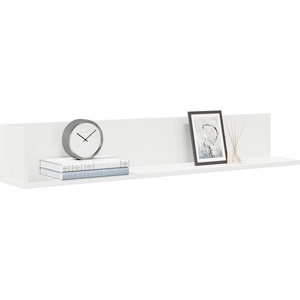 vidaXL Стенни рафтове, 2 бр, бели, 100x16, 5x16, 5 см, инженерно дърво (860040)