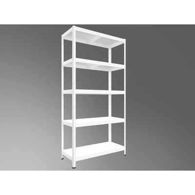 Biedrax Regál 40 x 80 x 210 cm bílý 5 polic – Zboží Mobilmania