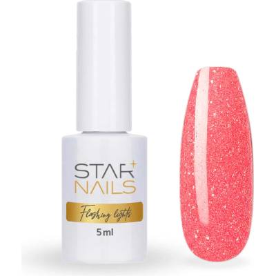 Polish Flashing Lights Uv Led gel Calypso neonově korálově růžový gel lak 023 5ml