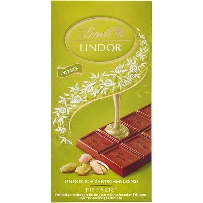Lindt Lindor mliečna čokoláda s pistáciovou náplňou 100 g