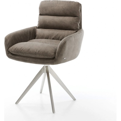 Delife Abelia-Flex s područkami mikrovlákno taupe vintage plochý nerezová ocel