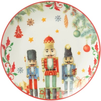 J-Line by Jolipa Dezertný tanierik s Luskáčikmi Chris Nutc v darčekovej krabičke 20 x 2 cm