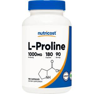 Nutricost L-Proline 500 mg [180 капсули]