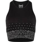 super. natural Дамски спортен сутиен super. natural Women's Bandana LF Top Sports bra - Jet Black / Fresh White - размер XL (114-3967-0115)