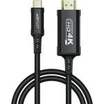 ACEFAST Видео кабел Acefast C1, USB-C/HDMI, 4K, 60Hz, HDR, 1.8m, черен (C1-10)