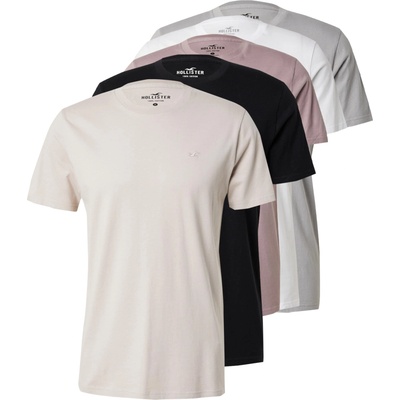 HOLLISTER Тениска бежово, сиво, лилав, черно, бяло, размер xs