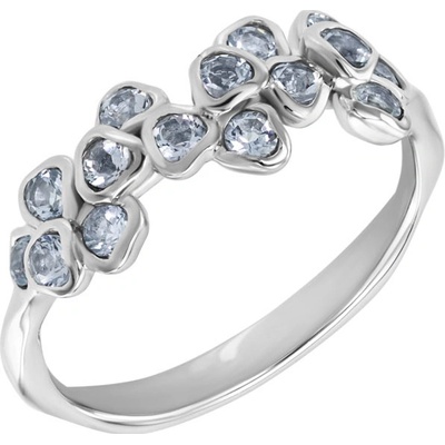 Eppi Zlatý prsteň s akvamarínovými kvietkami Wanja R35877