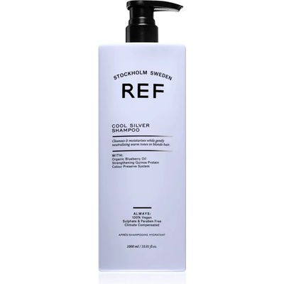 Ref Stockholm Cool Silver Shampoo сребърен шампоан неутрализиращ жълтеникавите оттенъци 1000ml
