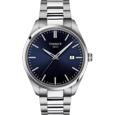 Tissot Мъжки часовник Tissot PR 100 40mm 150.410. 11.041. 00, Сребрист / Тъмно син (TIS150.410.11.041.00)
