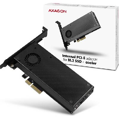 AXAGON slot adaptér do PCIe x4 na M.2 NVMe M-KEY nebo SATA B-KEY vč. chladiče / PCEM2-DC / low-profile