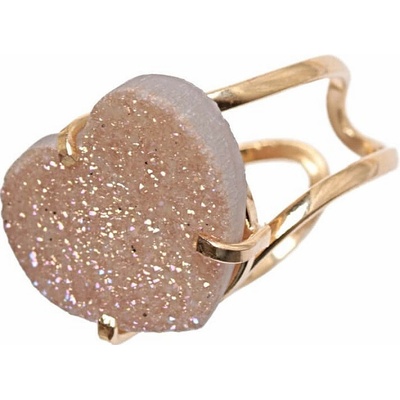 Nefertitis Be Beautiful Achát srdce aqua aura prsten NF54654