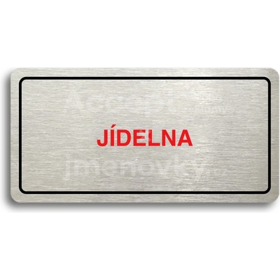 ACCEPT Piktogram JÍDELNA - stříbrná tabulka - barevný tisk