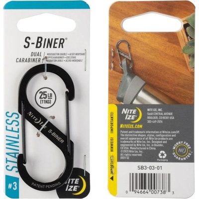 Nite Ize Ocelová oboustranná karabina S-Biner velikost 3, černá – Hledejceny.cz