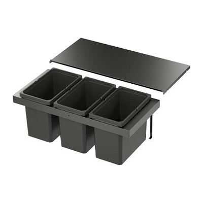 VS ENVI Flex systém na třídění odpadu KB 900 mm, 3 × 20 l, lava