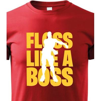Dětské tričko Floss like Boss Červená Canvas Dětské tričko Bezvatriko.cz 1