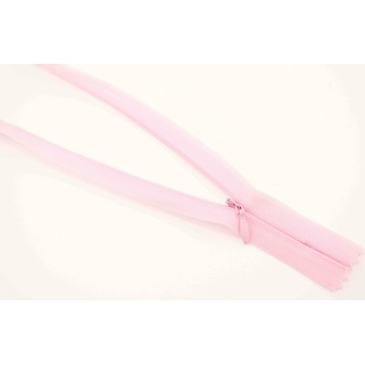 Nedeliteľný skrytý zips (3mm) rôzne farby - dĺžka 18 cm - 60 cm 18 cm Svetloružová 2
