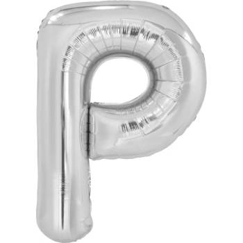 Image 1 of Amscan Фолиев балон буква P сребърен 86 см