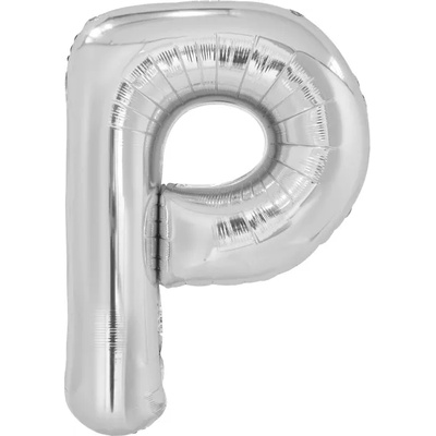 Amscan Фолиев балон буква P сребърен 86 см