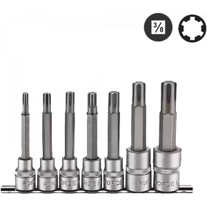 FORCE Нов Вложки 3/8" накрайник "RIBE" 3/8" и 1/2" Ribe к-кт 7 ч. / 3078A FORCE JN94052 (JN94052)