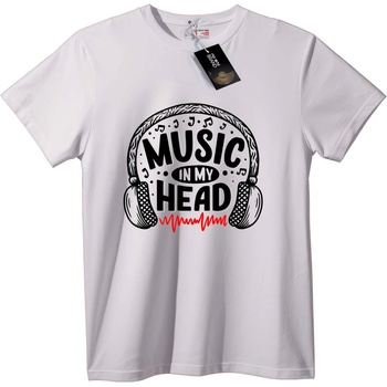 NOONEBRAND Тениска Музика в главата - XS, Black