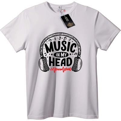NOONEBRAND Тениска Музика в главата - XS, Black
