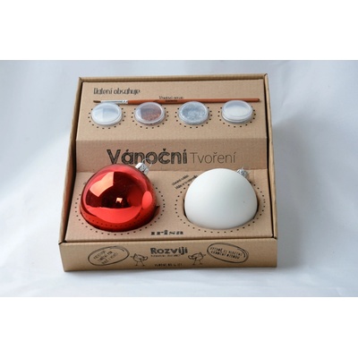 Irisa Kreativní sada Irisa Kreativní sada vánoční ozdoby skleněné vánoční ozdoby tradiční skleněné vánoční ozdoby Velikost: 7 cm Balení: 1 ks Barva: bílá;červená