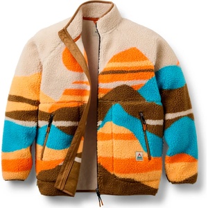 Passenger Дамско поларено яке Passenger Women's Fairbanks 2.0 FZ Recy. Sherpa Fleece Fleece jacket - Mountain Sunset Multi - размер XS (105-6081-0211)