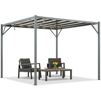 Garden Point Антрацитна пергола за тераса Paros 3x3m Garden Point (GAP869)