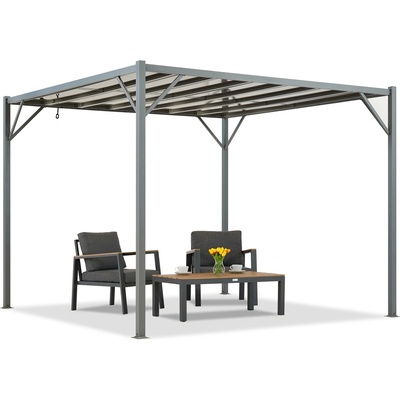 Garden Point Антрацитна пергола за тераса Paros 3x3m Garden Point (GAP869)