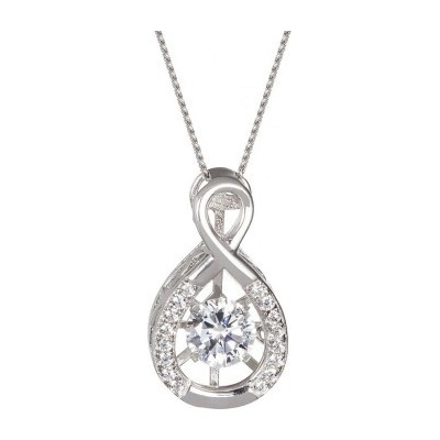 Preciosa Stříbrný přívěsek Precision s českým křišťálem 5186 00L