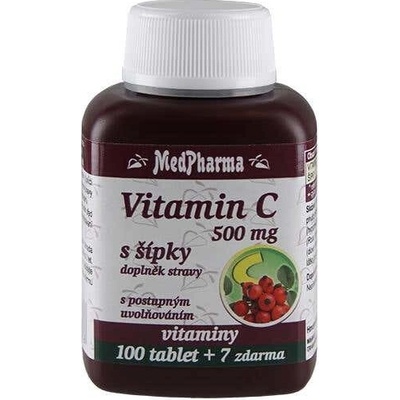 MedPharma Vitamin C 500 mg s šípky a prodlouženým účinkem 107 tablet