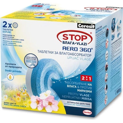 Ceresit Stop ВЛАГА ТАБЛЕТКИ 2Х450 g АРОМАТ ОТ ПРИРОДАТА ДИВИ ЦВЕТЯ ceresit stop ВЛАГА 2 БР (9000101124323)