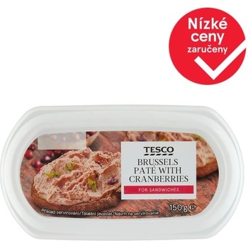 Tesco Bruselská paštika s brusinkami 150 g
