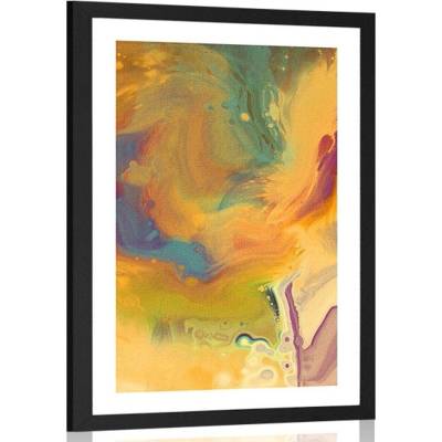 Plakát s paspartou pestrobarevná abstrakce - 60x90 no frame